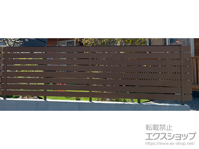 長野県安曇野市ののフェンス・柵 マイティウッド ベーシック 隙間20mm H1200 施工例