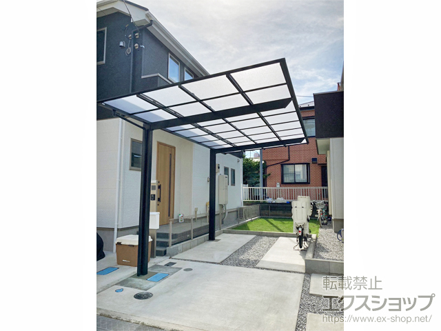 神奈川県藤沢市ののカーポート ネスカF (フラットスタイル) 積雪〜20cm対応 施工例