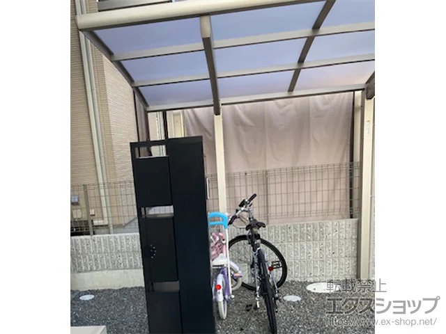 愛媛県松山市のの物置・収納・屋外倉庫、サイクルポート・自転車置き場 プレシオスポート ミニ 積雪～20cm対応 施工例