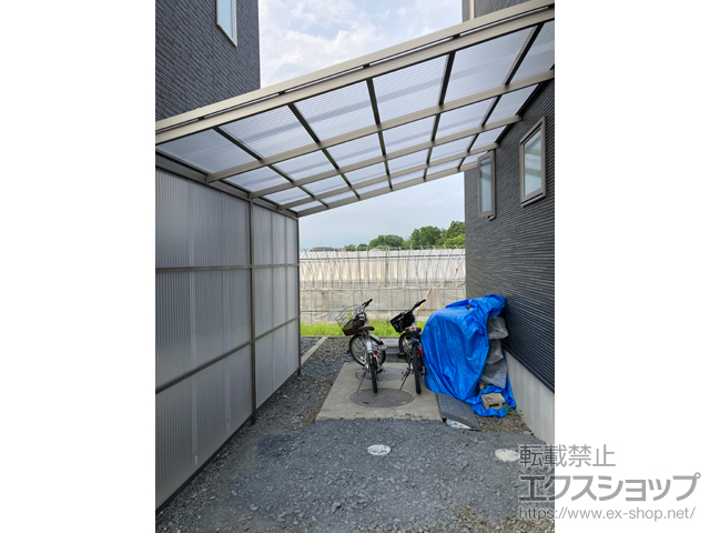 栃木県芳賀郡益子町ののストックヤード オイトック 波板囲い 基本タイプ 単体 積雪〜20ｃｍ対応 施工例