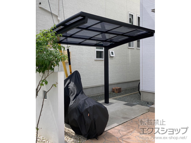 長野県長野市ののサイクルポート・駐輪場 ネスカRミニ (ラウンドスタイル) 積雪〜20cm対応 施工例