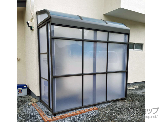 栃木県宇都宮市ののストックヤード スピーネストックヤードR型 パネルタイプ ヤード仕様 積雪〜20cm対応 施工例