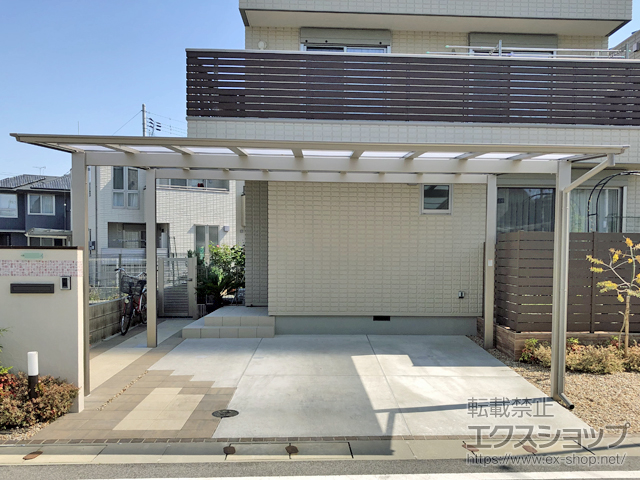 滋賀県大津市ののカーポート ソリッドポート ワイド 積雪〜20cm対応 施工例