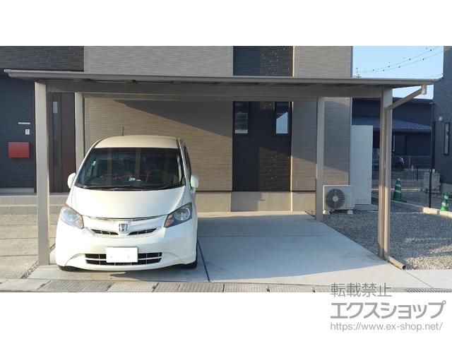 長崎県大村市ののカーポート ソリッドポート ワイド 積雪〜20cm対応 施工例