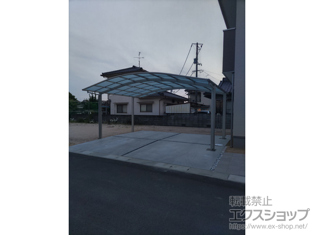 岡山県総社市ののカーポート アリュース ツイン　積雪〜20cm対応 施工例