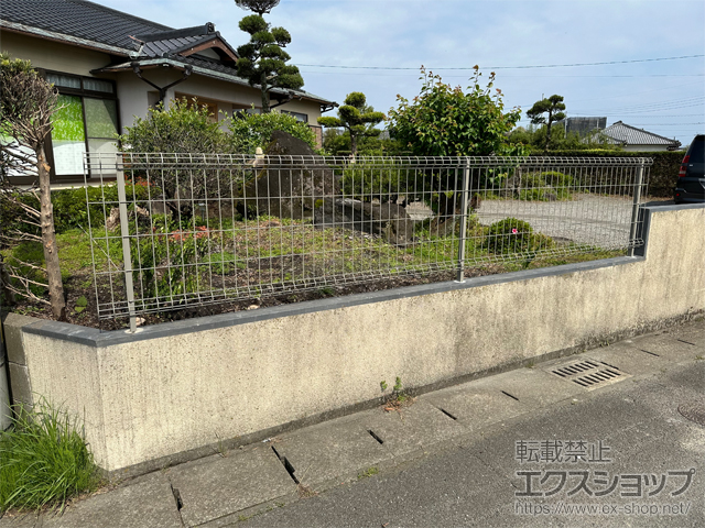 宮崎県児湯郡高鍋町ののフェンス・柵 イーネットフェンス 3F型 自由柱施工 施工例