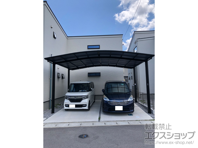 岐阜県不破郡垂井町ののカーポート ネスカR (ラウンドスタイル) ワイド 積雪〜20cm対応 施工例