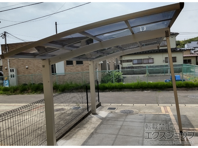 宮城県名取市ののカーポート プレシオスポート 積雪〜20cm対応＋着脱式サポート柱 施工例