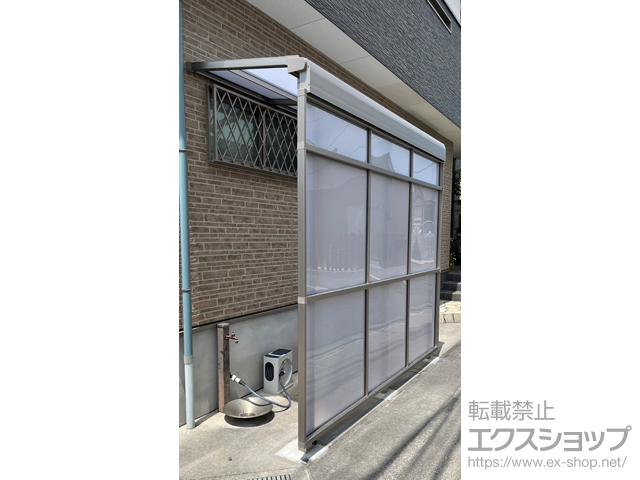 埼玉県草加市ののストックヤード スピーネストックヤードF型 パネルタイプ スクリーン仕様 積雪〜20ｃｍ対応 施工例
