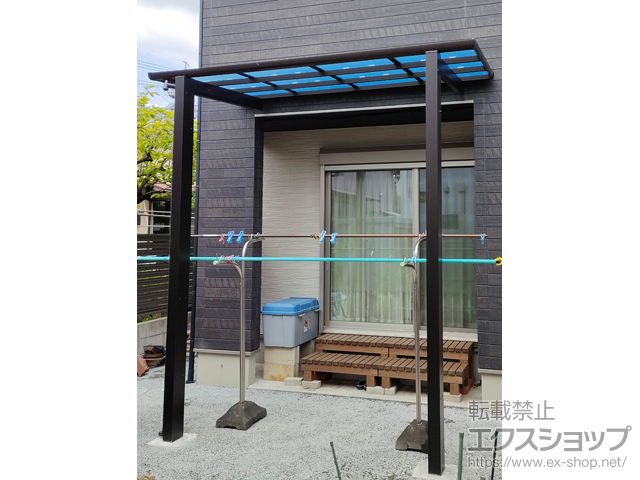愛知県知多郡東浦町ののテラス屋根 レセパ Lタイプ 独立タイプ 積雪〜20cm対応+隙間ふさぎ材 施工例