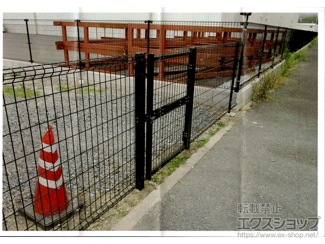 福岡県北九州市のの門扉 ハイグリッド門扉N8型 片開き　柱使用 施工例
