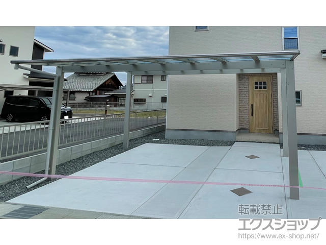 滋賀県湖南市ののカーポート エフルージュ ツイン FIRST 積雪〜20cm対応 施工例
