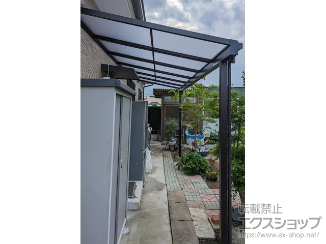 熊本県熊本市のYKKAPのテラス屋根 ソラリア F型 テラスタイプ 単体 積雪～20cm対応 施工例