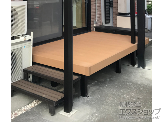 京都府京都市ののテラス屋根、ウッドデッキ マージウッドデッキ 施工例