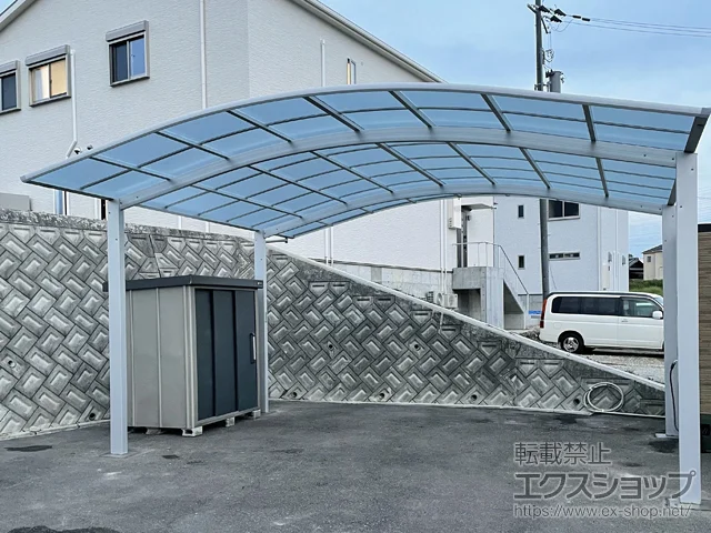 大阪府和泉市のYKKAPのカーポート アリュース ツイン　積雪～20cm対応 施工例