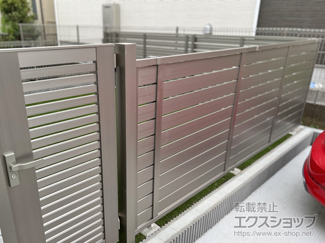 神奈川県横浜市ののフェンス・柵 フェンスAB YS3型 横スリット3 フリーポールタイプ 施工例