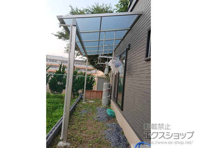 茨城県ひたちなか市ののテラス屋根 ソラリア F型 テラスタイプ 単体 積雪〜20cm対応 施工例