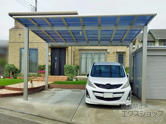 群馬県前橋市のYKKAPカーポート施工例(エフルージュ ツイン