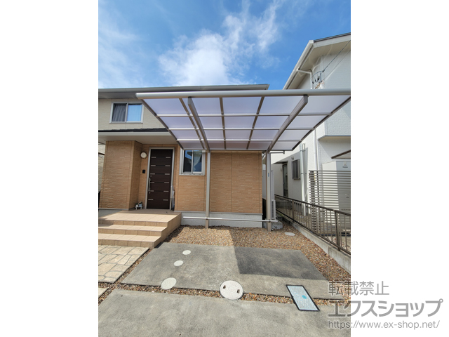 三重県鈴鹿市ののカーポート プレシオスポート 積雪〜20cm対応＋車止めバー 施工例