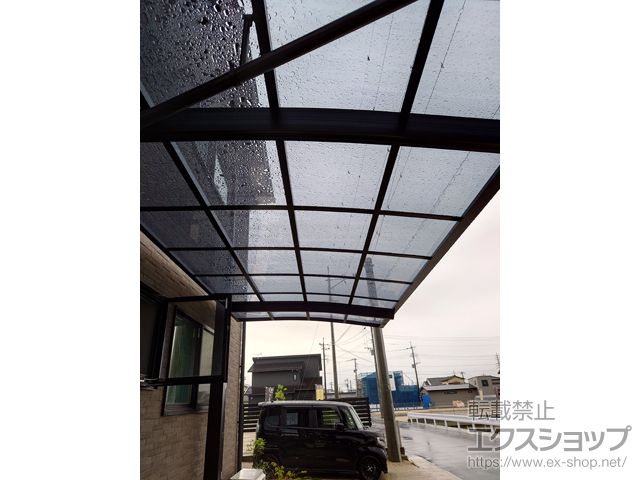 佐賀県佐賀市ののカーポート アリュースRE 前下がり 積雪〜20cm対応 施工例