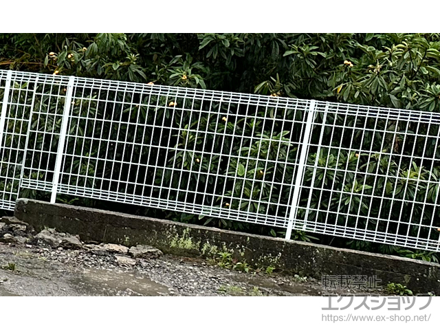 大分県大分市ののフェンス・柵 イーネットフェンス 3F型 自由柱施工 施工例