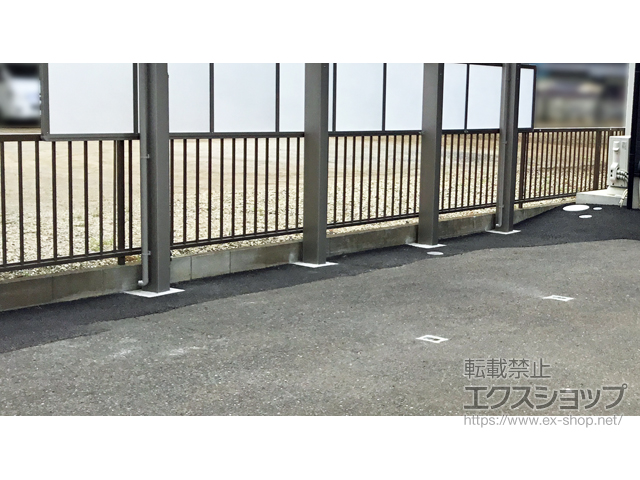 埼玉県富士見市ののフェンス・柵 アルミサモア4型 フリーポールタイプ 施工例