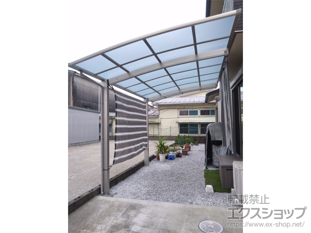 宮崎県宮崎市ののカーポート アリュース　積雪〜20cm対応＋着脱式サポート柱 施工例