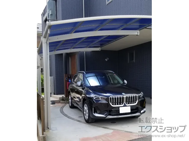 神奈川県平塚市のYKKAPのカーポート アリュース　積雪～20cm対応＋着脱式サポート柱 施工例