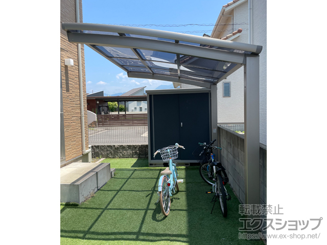 愛媛県新居浜市ののサイクルポート・駐輪場 ネスカRミニ (ラウンドスタイル) 積雪〜20cm対応 施工例