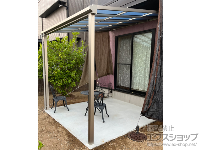 香川県坂出市ののテラス屋根 ソラリア F型 テラスタイプ 単体 積雪〜20cm対応 施工例