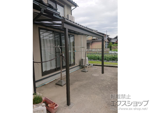 石川県白山市ののテラス屋根 スピーネ F型 3000 テラスタイプ 単体 積雪〜100cm対応 施工例