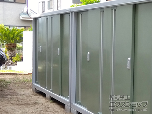 大阪府阪南市のの物置・屋外倉庫 シンプリー 一般型 1940×755×1303 MJX-197C-JG 施工例