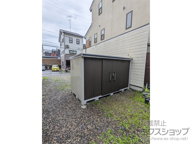 京都府京都市のの物置・屋外倉庫 エルモ 一般型 3620×1870×2119(LMD-3618) LMD-3618-DW 施工例