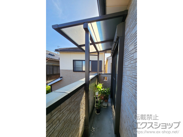 京都府城陽市ののバルコニー・ベランダ屋根 スピーネ F型 屋根タイプ 単体 積雪〜20cm対応 施工例