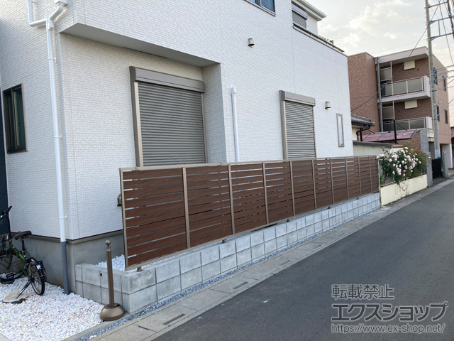 埼玉県さいたま市ののフェンス・柵 モクハイフェンス フリーポールタイプ 施工例