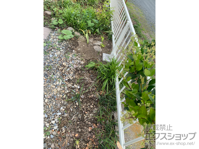 埼玉県本庄市ののフェンス・柵 ミエッタフェンス 防犯たて格子タイプ 自由柱施工 施工例