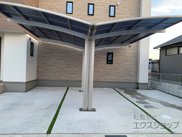 岡山県岡山市のYKKAPのカーポート アリュース Y合掌　積雪～20cm対応 施工例