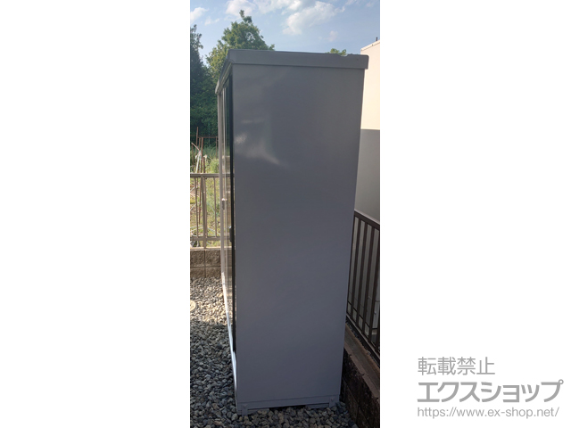 岡山県倉敷市のの物置・屋外倉庫 シンプリー 一般型 2160×615×1903 MJX-216E-P-EB 施工例