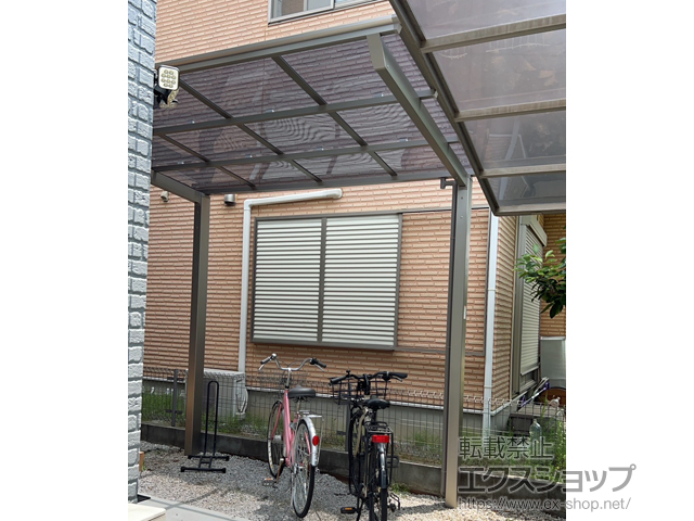 千葉県野田市ののサイクルポート・駐輪場 ネスカFミニ (フラットスタイル) 積雪〜20cm対応 施工例