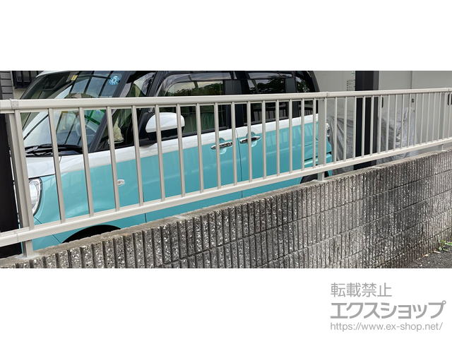 東京都八王子市ののフェンス・柵 ミエッタフェンス 防犯たて格子タイプ 自由柱施工 施工例