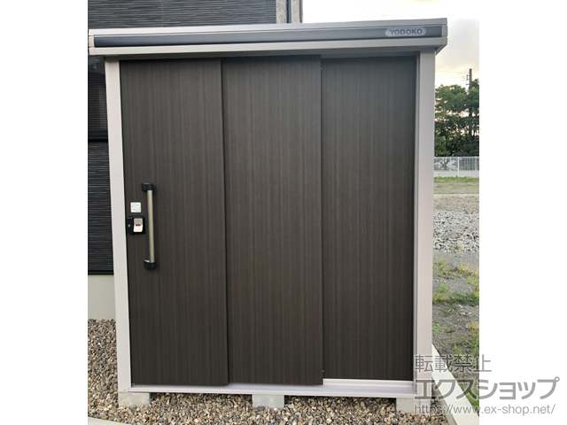 石川県小松市のの物置・屋外倉庫 エルモ 積雪型 1870×1170×2121 LMDS-1811-DW 施工例