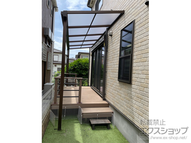 埼玉県所沢市ののテラス屋根 ソラリア F型 テラスタイプ 単体 積雪〜20cm対応 施工例