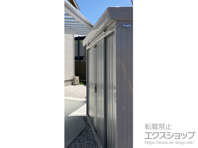 山口県萩市のの物置・屋外倉庫 FORTA 一般型 3050×950×2085 FS-3009S-PS 施工例