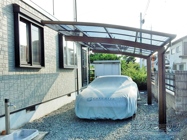 山梨県甲斐市ののカーポート プレシオスポート 積雪〜20cm対応 施工例