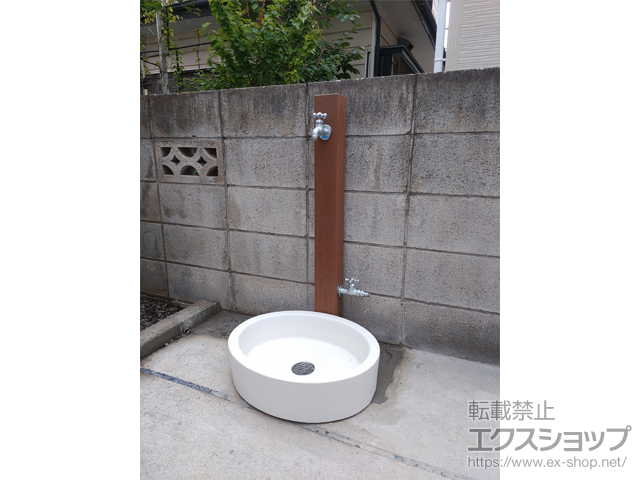 埼玉県さいたま市のの立水栓・ガーデンシンク 立水栓ユニット レヴウッドタイプ 施工例