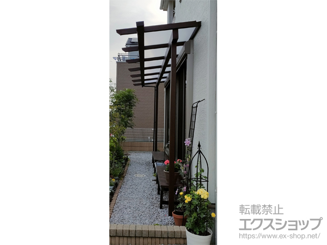 群馬県前橋市ののテラス屋根 サザンテラス (パーゴラ仕様) テラスタイプ 単体 積雪〜20cm対応 施工例