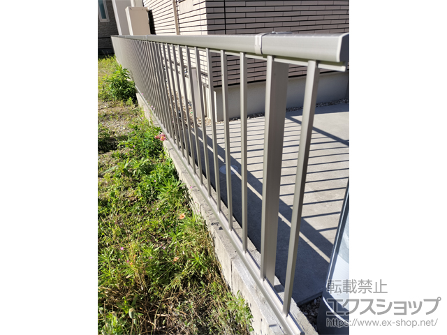 愛知県名古屋市ののフェンス・柵 ミエッタフェンス 防犯たて格子タイプ 自由柱施工 施工例