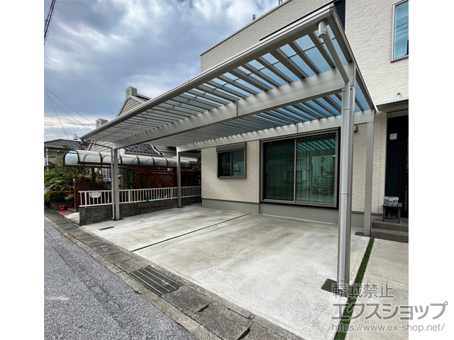 滋賀県彦根市ののカーポート エフルージュ トリプル50 積雪〜50cm対応 施工例