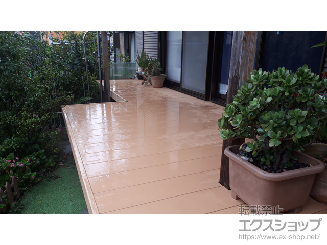 宮崎県宮崎市ののウッドデッキ リウッドデッキ 200+段床セット　<片側面タイプ2段> 施工例