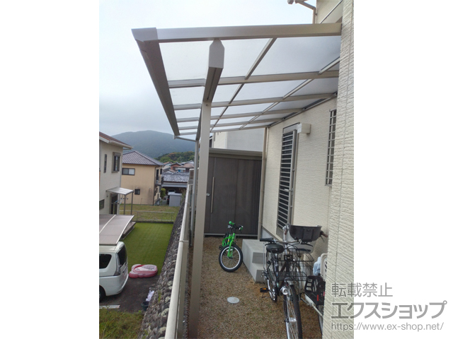 三重県伊勢市ののテラス屋根 ソラリア F型 テラスタイプ 単体 積雪〜20cm対応 施工例